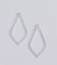 Elegant Muse Oversized Teardrop Rhinestone Earrings