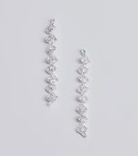 Unforgettable Luxe Rhinestone Linear Earrings