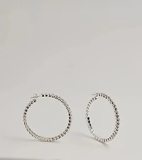 Stylish Staple Rhinestone Hoop Earrings