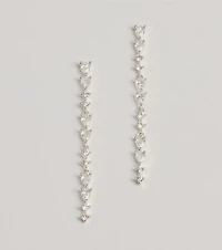 Sparkling Elegance Cubic Zirconia Linear Earrings