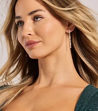 Sparkling Elegance Cubic Zirconia Linear Earrings