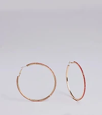 So Extra Rhinestone Hoop Earrings