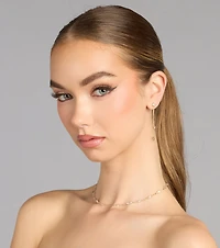 Lucky Girl Glow Rhinestone Clover Drop Earrings