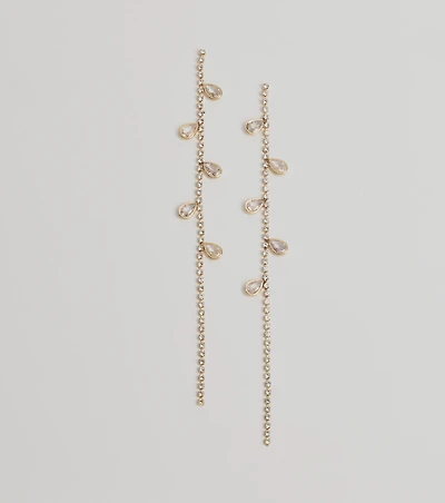 Sparkle Elegance Rhinestone Chain Earrings