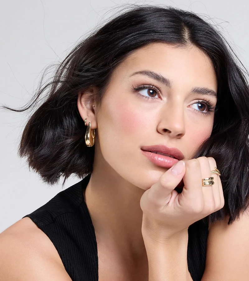 Bold Glam Geometric Hoop Earrings