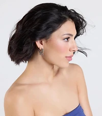 Glam Aura Butterfly Outline Huggie Earrings