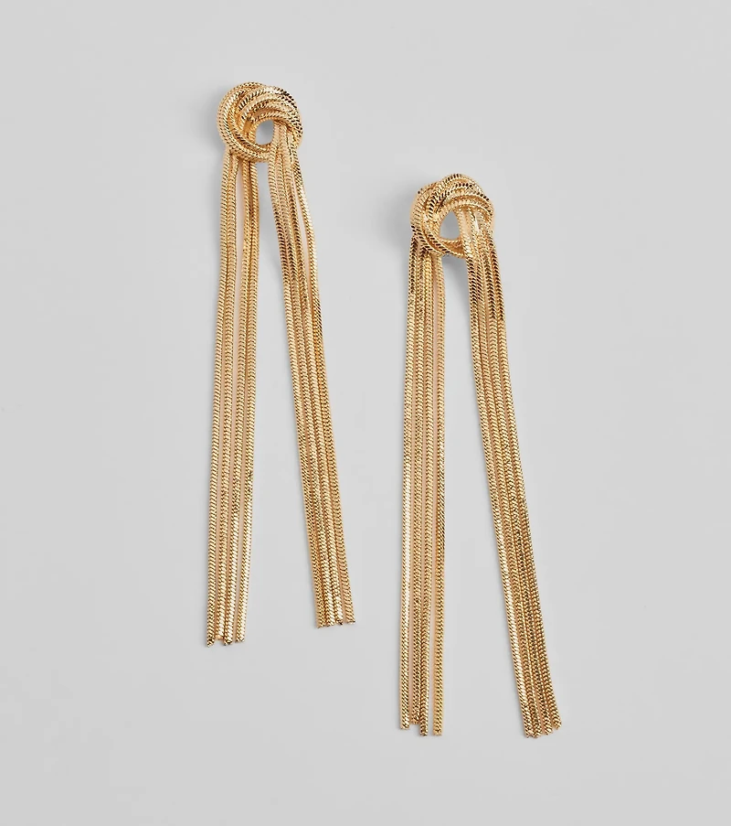 Fab And Fierce Fringe Metal Earrings