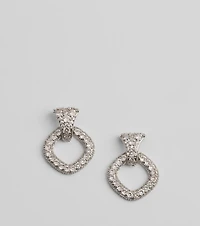 Glimmer Girlie Rhinestone Hoop Earrings