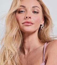 Glimmer Girlie Rhinestone Hoop Earrings