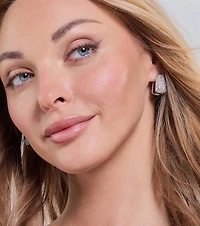 Glamour All The Time Rhinestone Huggie Earrings