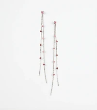 Dainty Glamour Rhinestone Linear Earrings