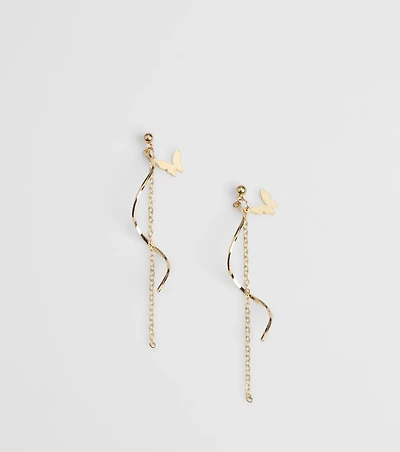 Delightful Glimmer Butterfly Twist Earrings