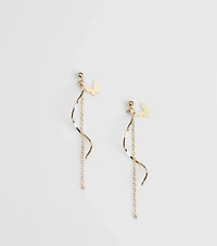 Delightful Glimmer Butterfly Twist Earrings
