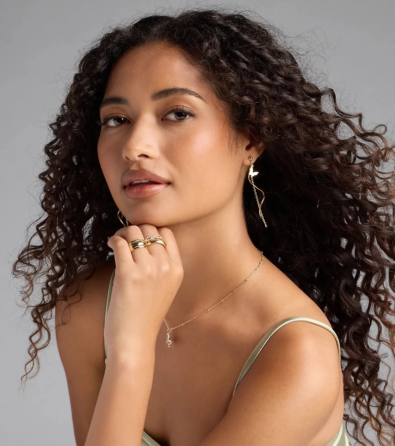 Delightful Glimmer Butterfly Twist Earrings