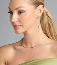 Shining Bright Chain Fringe Earrings