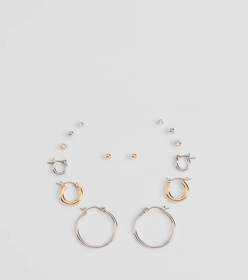 Center Of Attention Seven-Pack Earrings Set