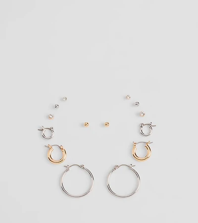 Center Of Attention Seven-Pack Earrings Set