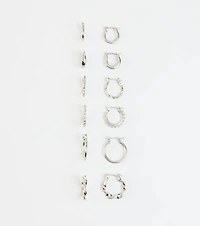 Charming Boldness Six-Pack Mini Hoop Earrings