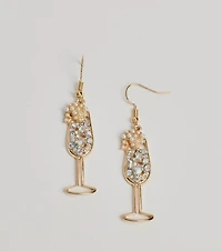 Pop The Bubbly Champagne Earrings