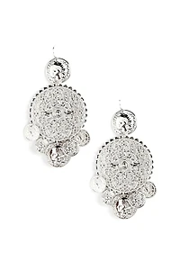 Metal Filigree Coin Duster Earrings