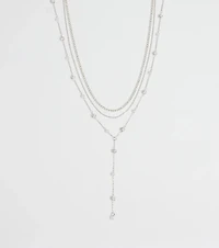 Unforgettable Luxe Rhinestone Pearl Layered Necklace