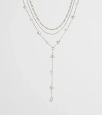 Unforgettable Luxe Rhinestone Pearl Layered Necklace