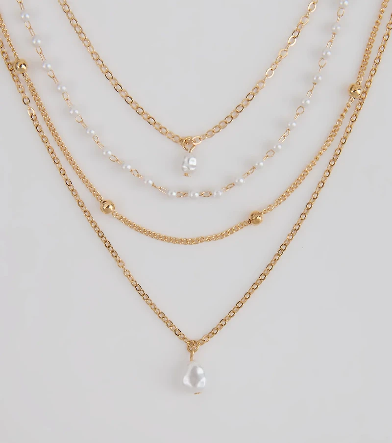 Delicately Chic Pearl Layered Necklace