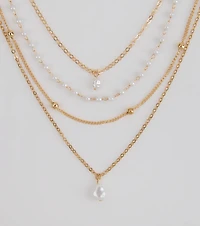 Delicately Chic Pearl Layered Necklace