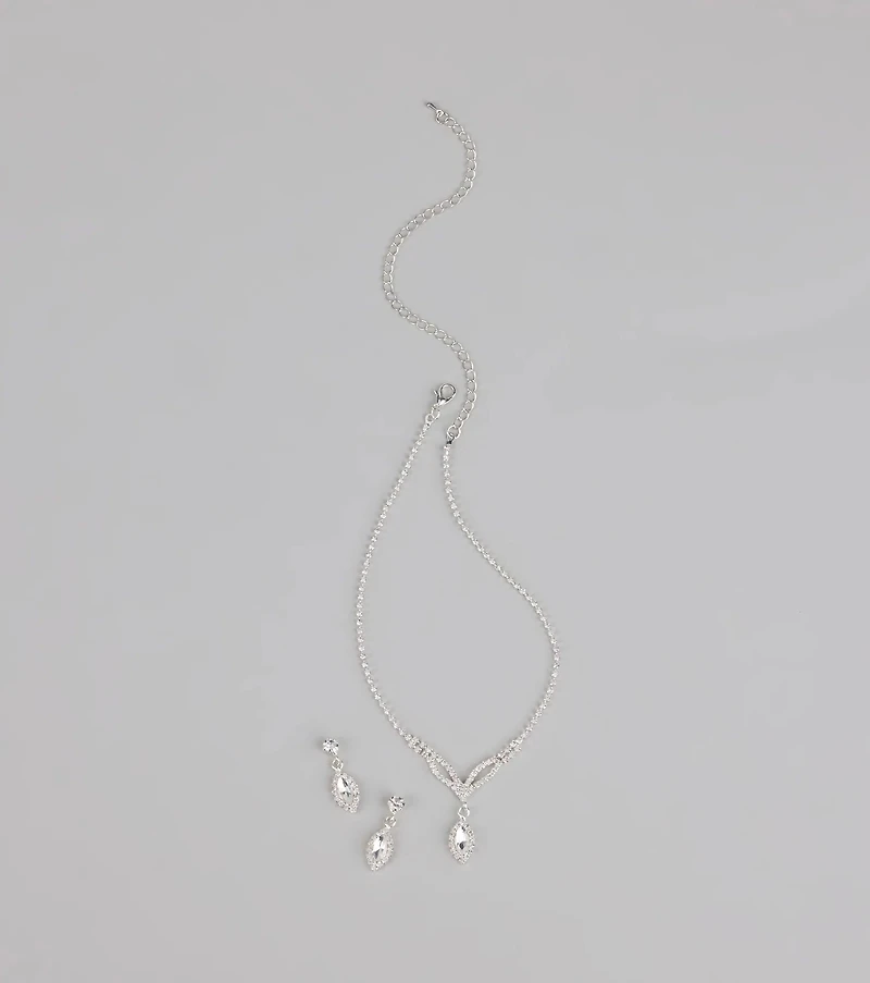 Elegance in Every Drop Necklace and Earrings Set