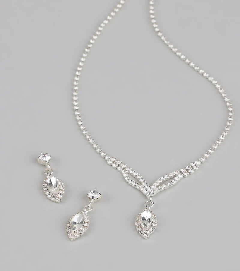 Elegance in Every Drop Necklace and Earrings Set