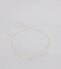 Casual Glamour Faux Pearl Belly Chain