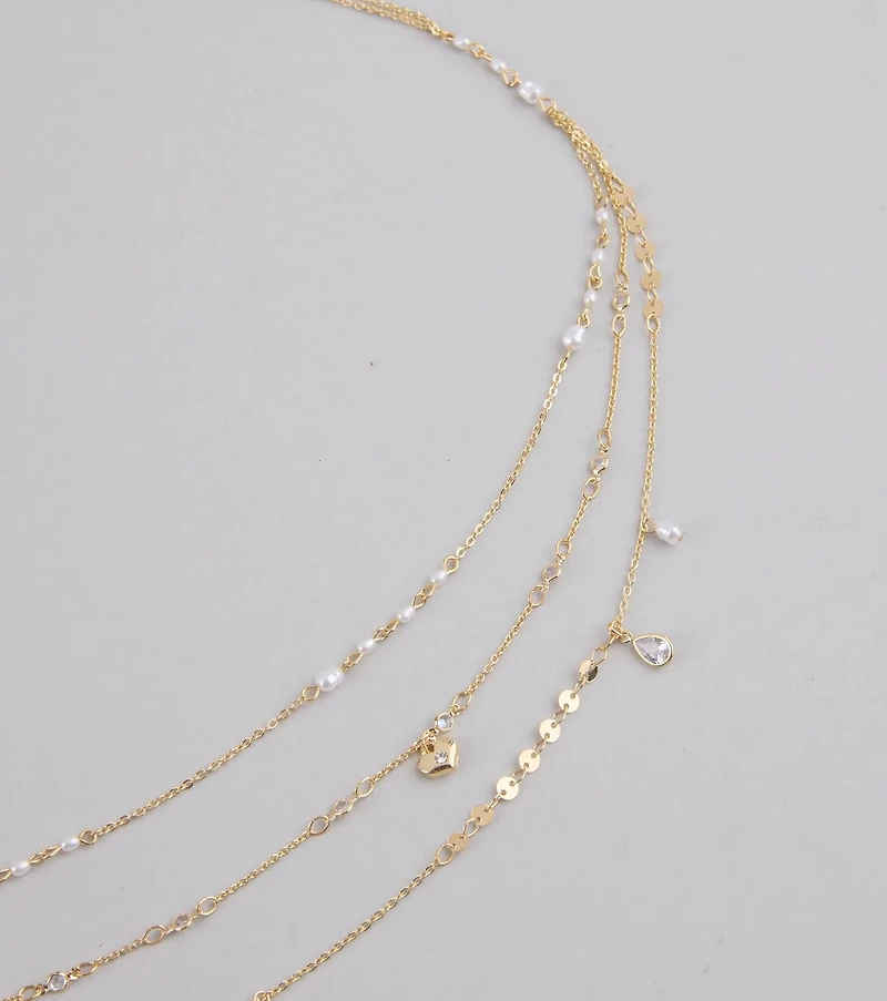 Casual Glamour Faux Pearl Belly Chain