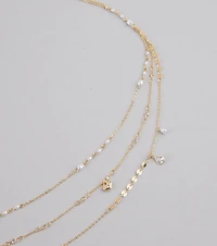 Casual Glamour Faux Pearl Belly Chain