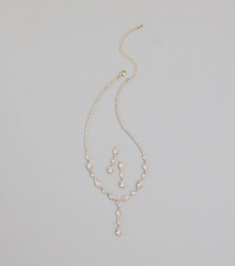 Dazzling Elegance Necklace And Earrings Set
