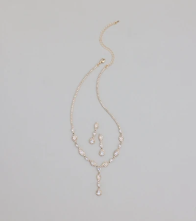 Dazzling Elegance Necklace And Earrings Set