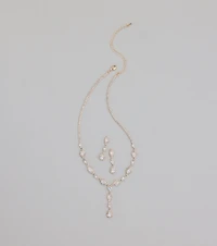 Dazzling Elegance Necklace And Earrings Set