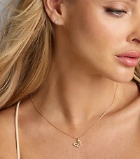 Soft Girl Sparkle Butterfly Necklace and Earrings Set
