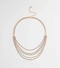 Perfect Girl Layered Rhinestone Necklace