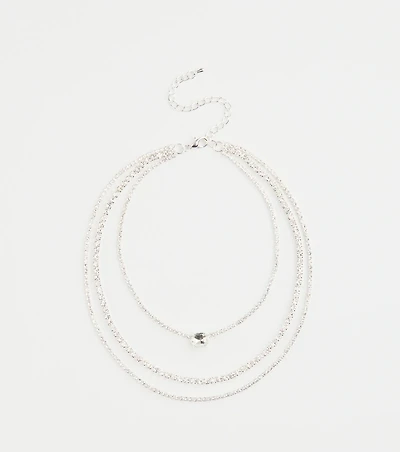 Chic Shine Rhinestone Layered Necklace