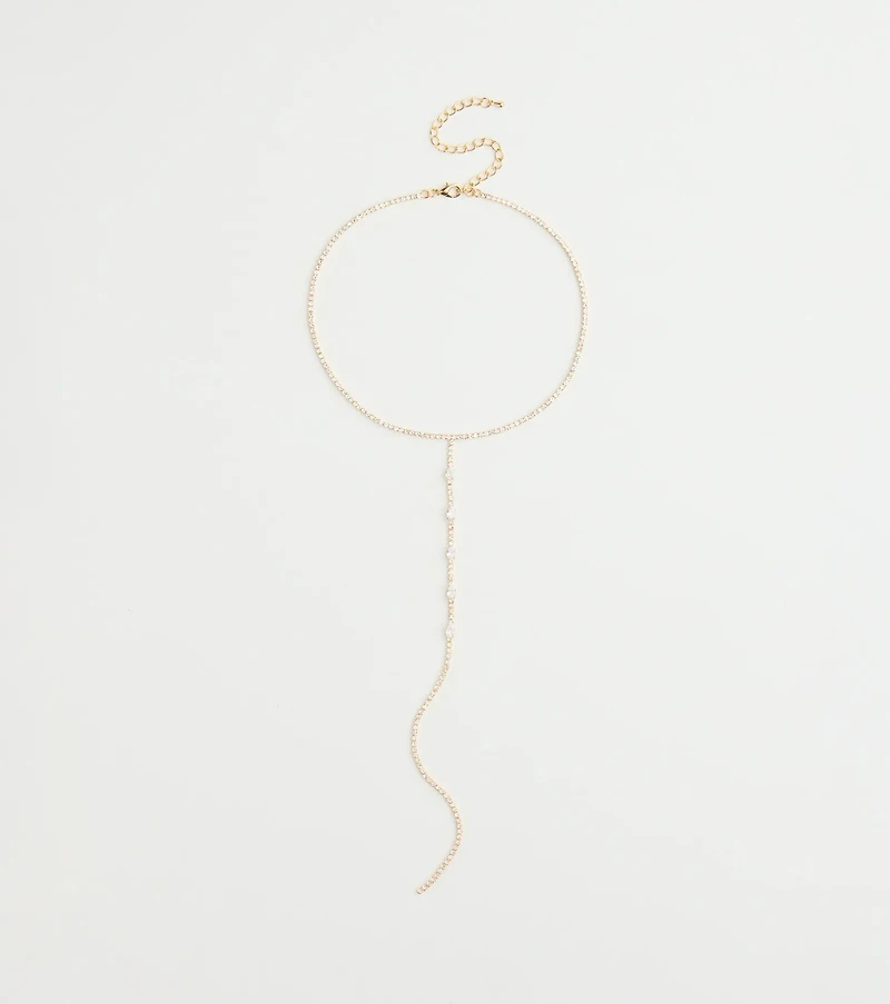 Glam Allure Cubic Zirconia Long Lariat Necklace