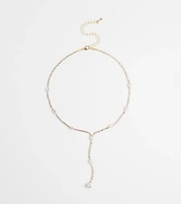 Luxe Aura Cubic Zirconia Lariat Necklace