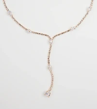 Luxe Aura Cubic Zirconia Lariat Necklace