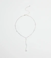 Luxe Aura Cubic Zirconia Lariat Necklace