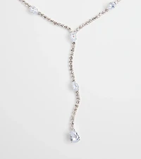 Luxe Aura Cubic Zirconia Lariat Necklace