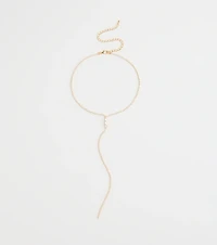 Chic Cubic Zirconia Choker Lariat Necklace