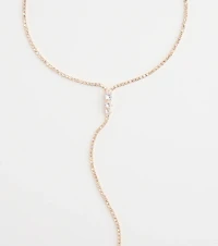 Chic Cubic Zirconia Choker Lariat Necklace