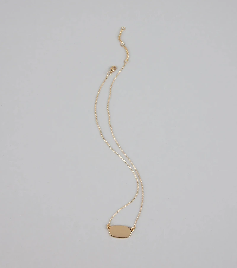 Minimal Mood Dainty Pendant Chain Necklace