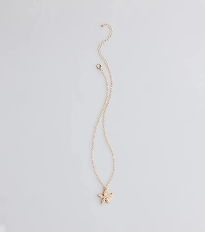 Coastal Chic Starfish Charm Necklace