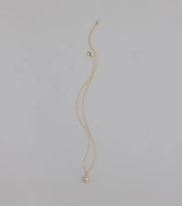 Radiant 14K Plated Cubic Zirconia Charm Necklace