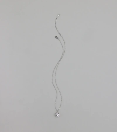 Elegantly Chic Cubic Zirconia Pendant Necklace